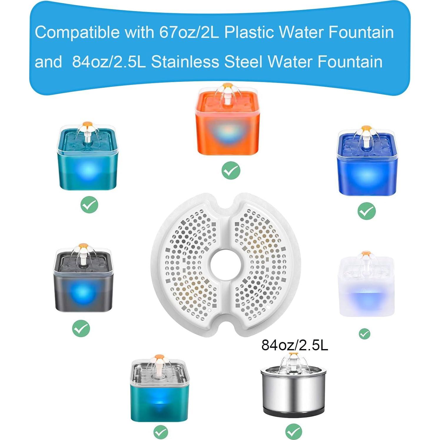 Paquete de 4 filtros para fuente de agua gatos NeucomBBT 2L