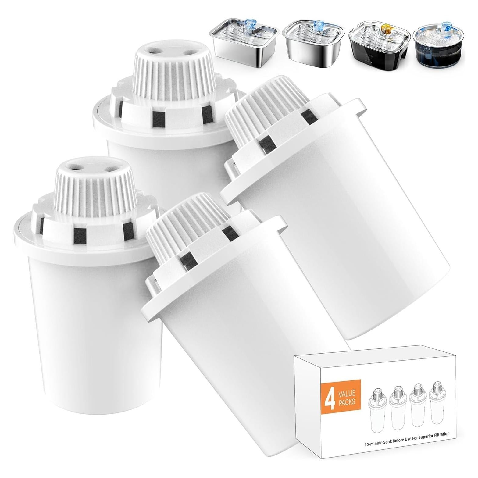 Filtros de Reemplazo SwSun D2341 para Fuente de Agua para Perros - 4 Unidades