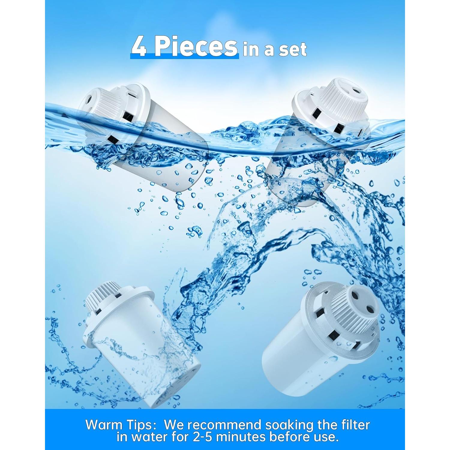 Filtros de Reemplazo SwSun D2341 para Fuente de Agua para Perros - 4 Unidades