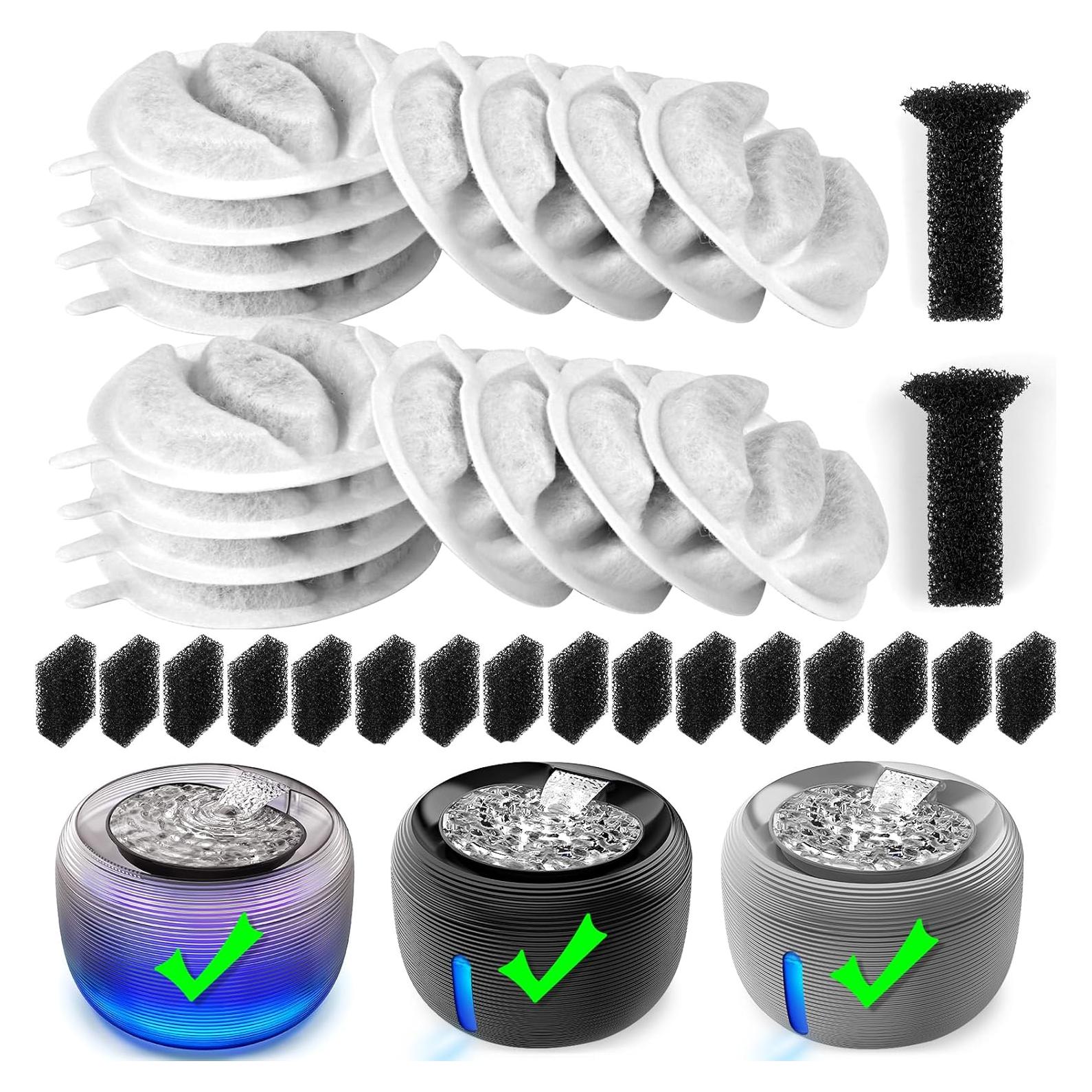 Filtro de Agua para Gatos Kastty - Paquete de 34 Filtros de Carbón Activado