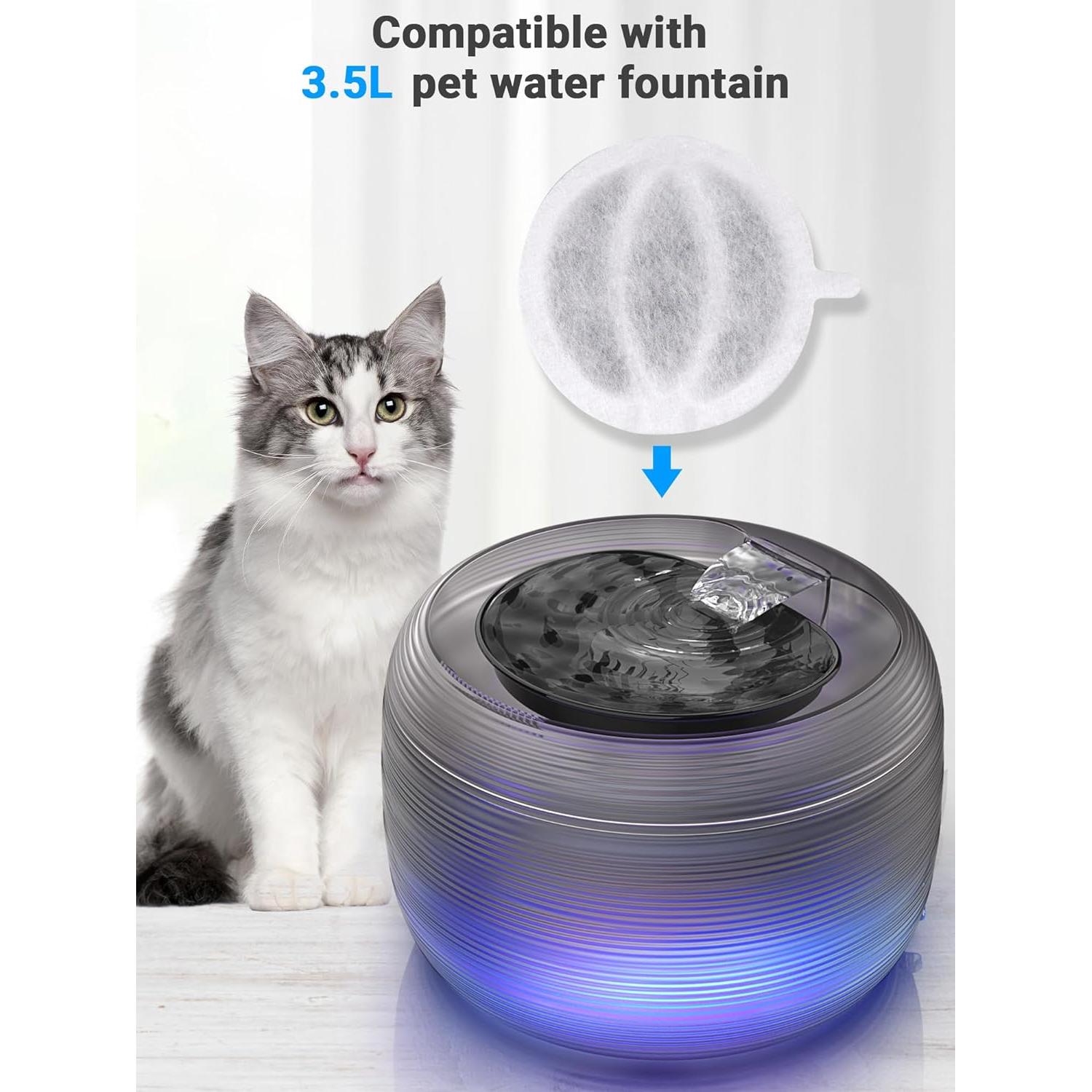 Filtro de Agua para Gatos Kastty - Paquete de 34 Filtros de Carbón Activado