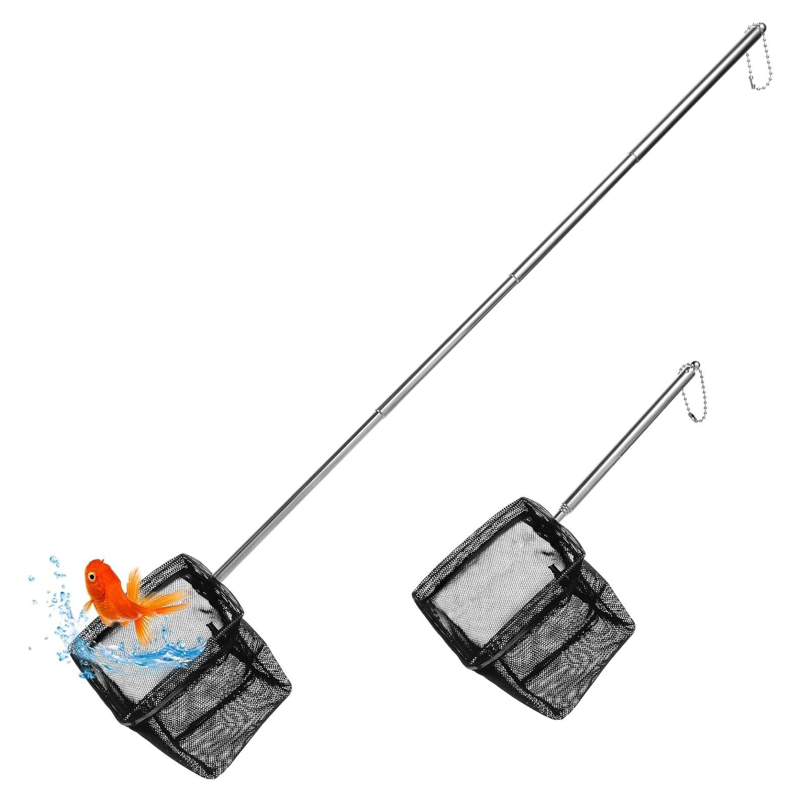 2 Piezas Red de Pesca Acuario QfwdfcTrenz Nylon 8x8cm