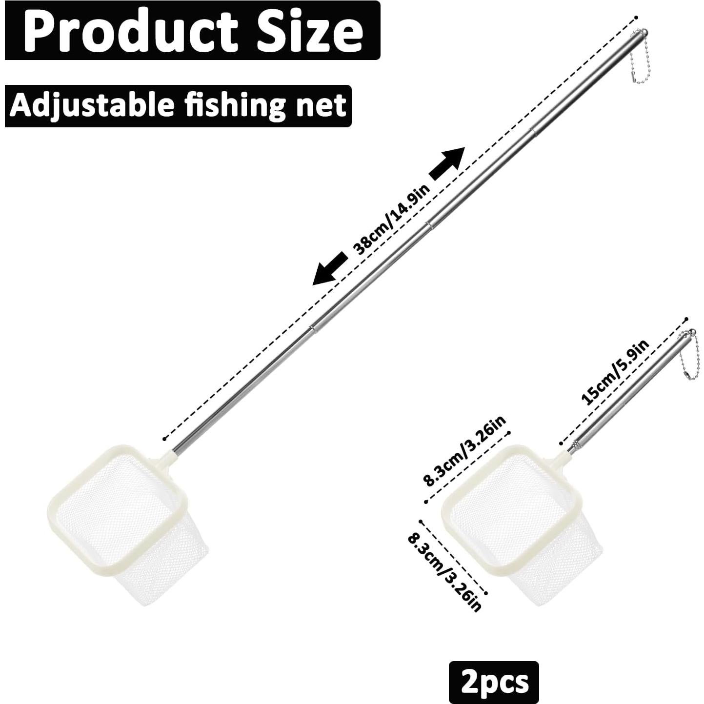 Red de Pesca Cuadrada Blanca QfwdfcTrenz 2 Piezas 7.62 cm