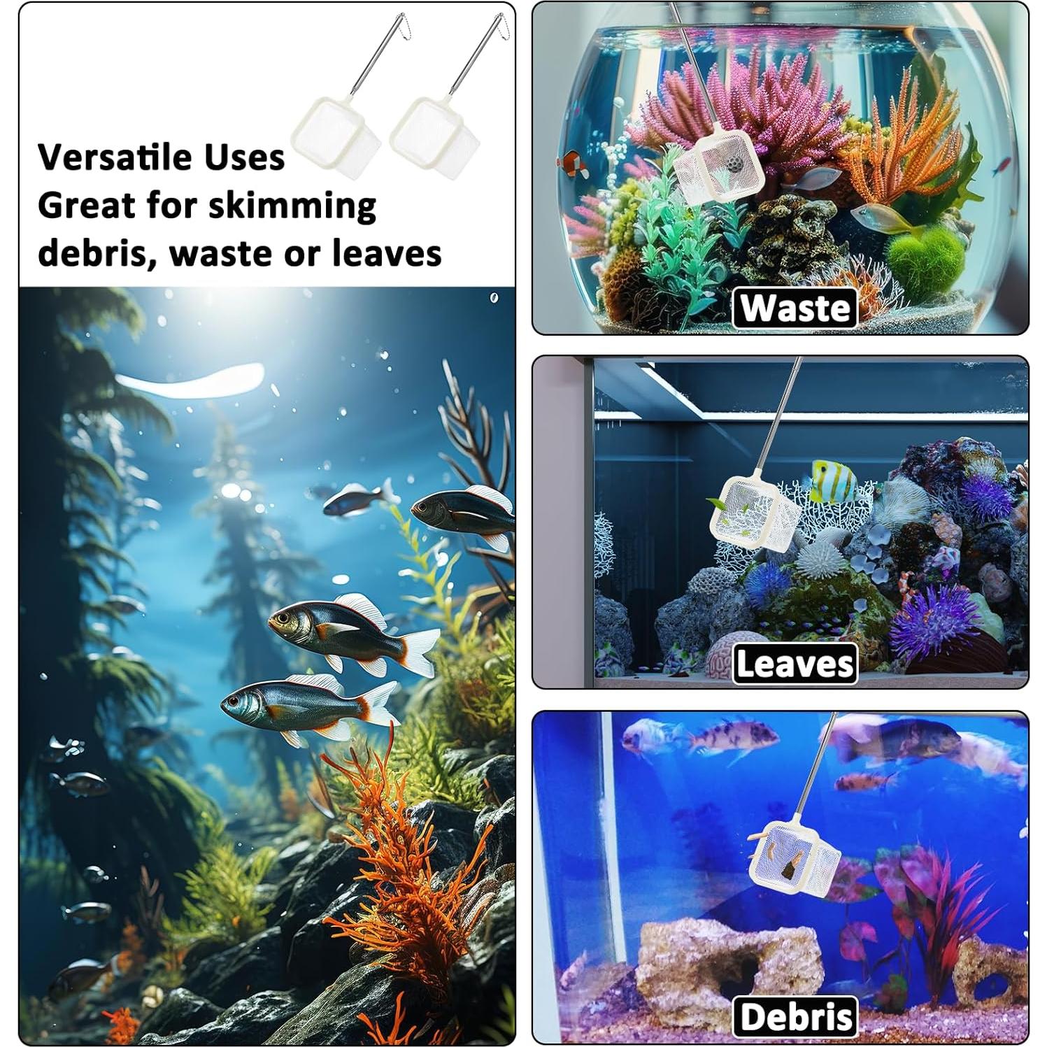 Red de Pesca Cuadrada Blanca QfwdfcTrenz 2 Piezas 7.62 cm