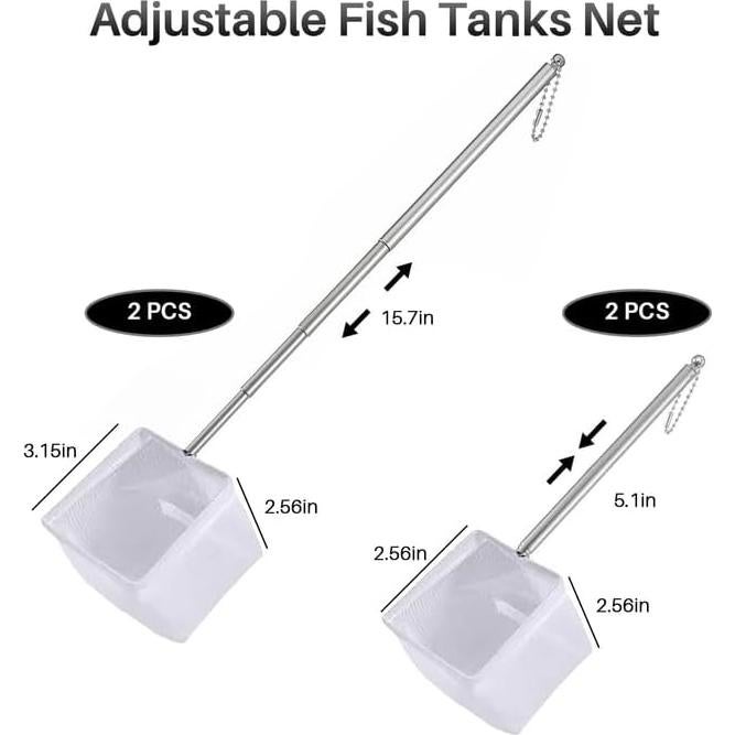 Red de Camarones LUODAKA 4 Pcs Acero Inoxidable Extensible