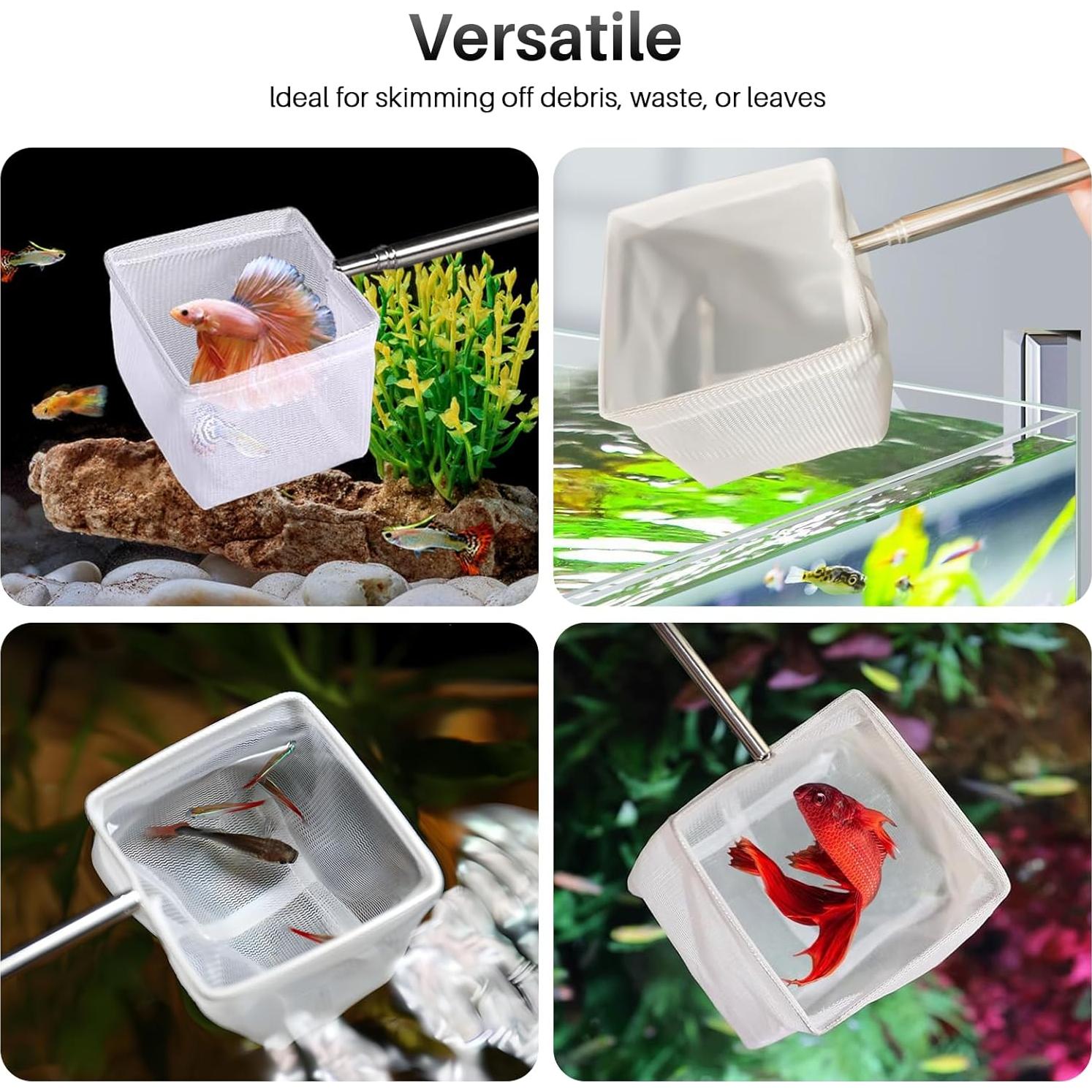 Red de Camarones LUODAKA 4 Pcs Acero Inoxidable Extensible