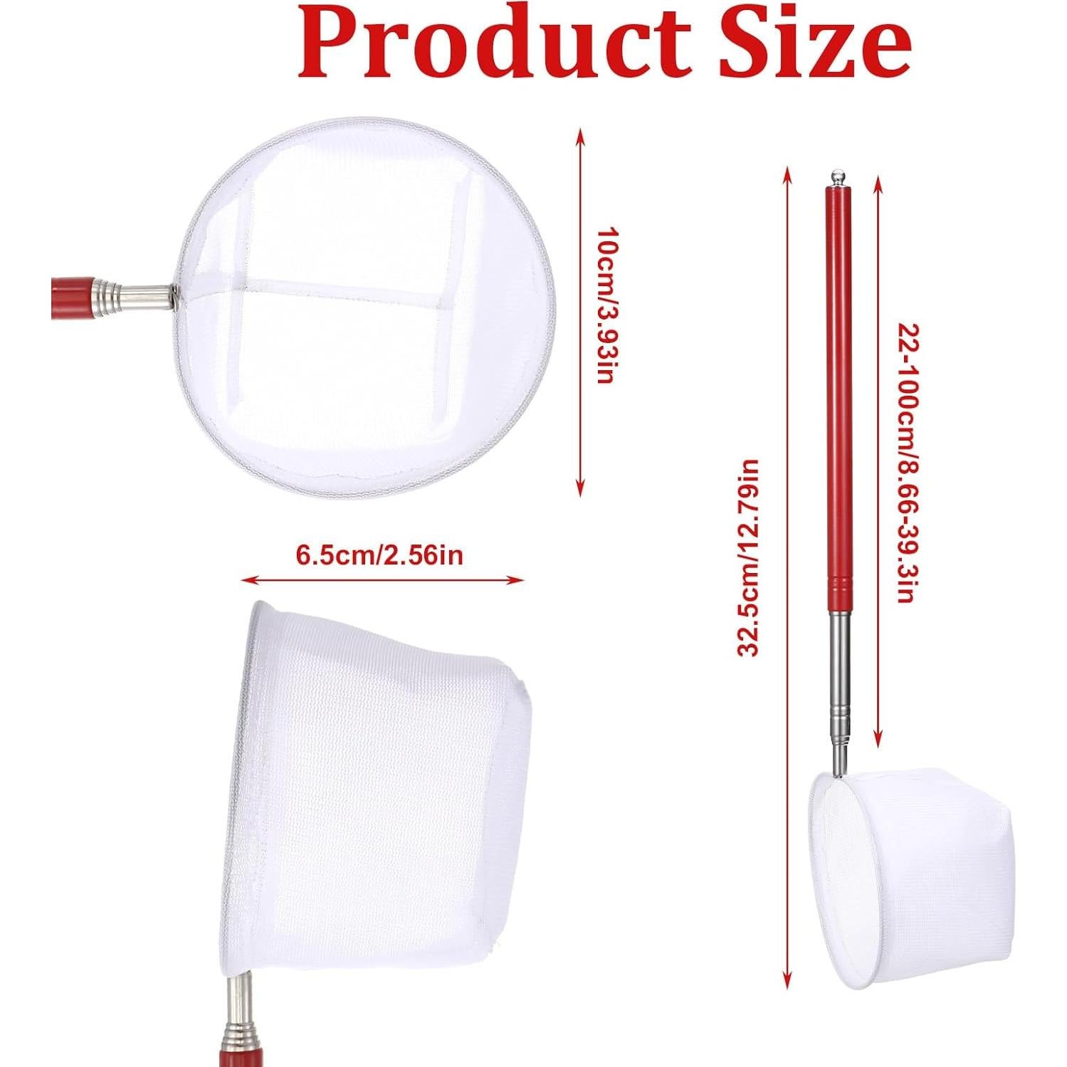 Red para Peces de Acuario Jxiwfvl 10.2 cm Mango Extensible