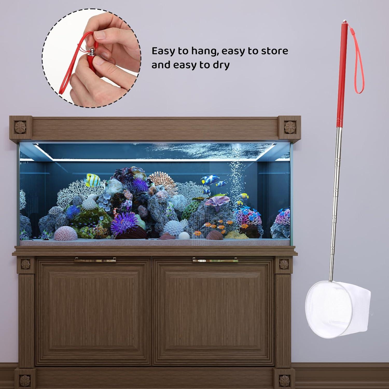 Red para Peces de Acuario Jxiwfvl 10.2 cm Mango Extensible