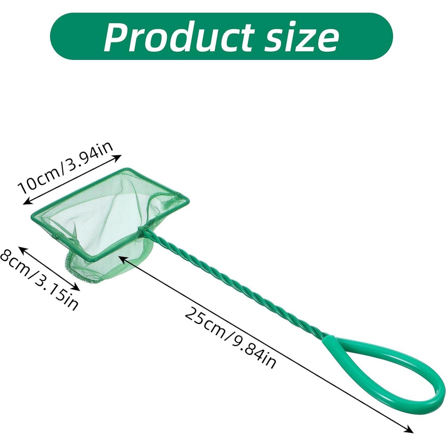 Red de Acuario Exircy 2 PCS Malla Fina Verde 25 cm