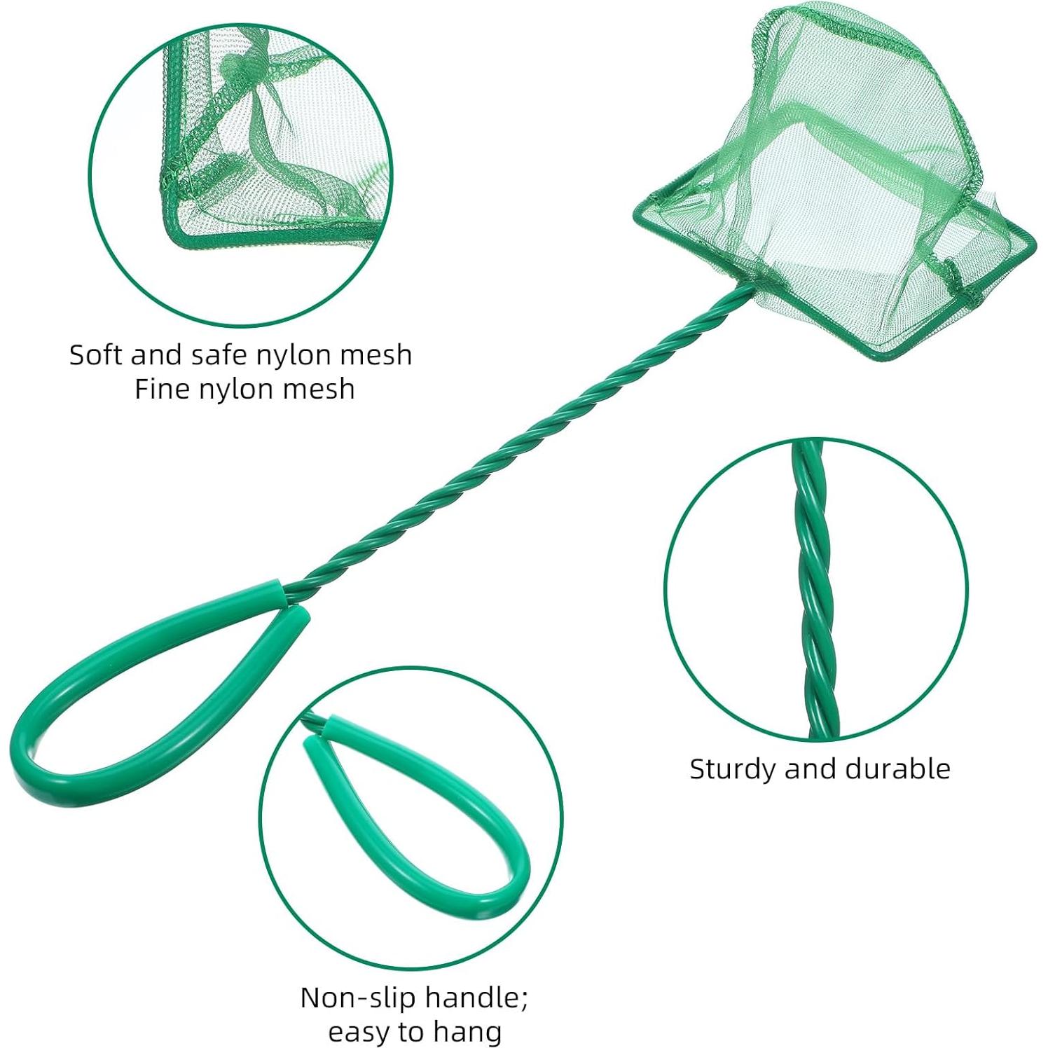 Red de Acuario Exircy 2 PCS Malla Fina Verde 25 cm