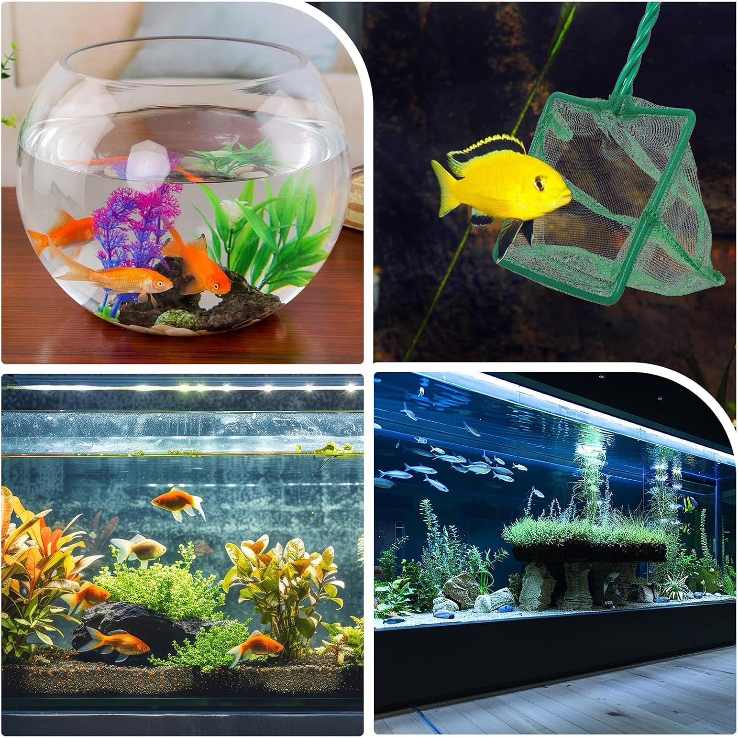 Red de Acuario Exircy 2 PCS Malla Fina Verde 25 cm