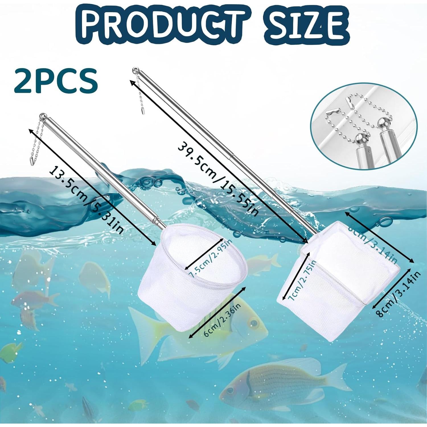 Paquete de 2 Redes para Pecera LUSTRIB - Malla Fina 7.62 cm