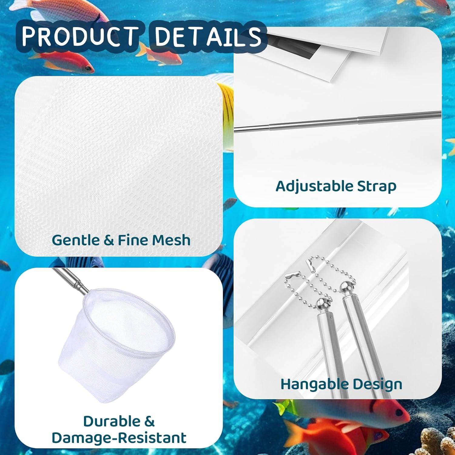 Paquete de 2 Redes para Pecera LUSTRIB - Malla Fina 7.62 cm