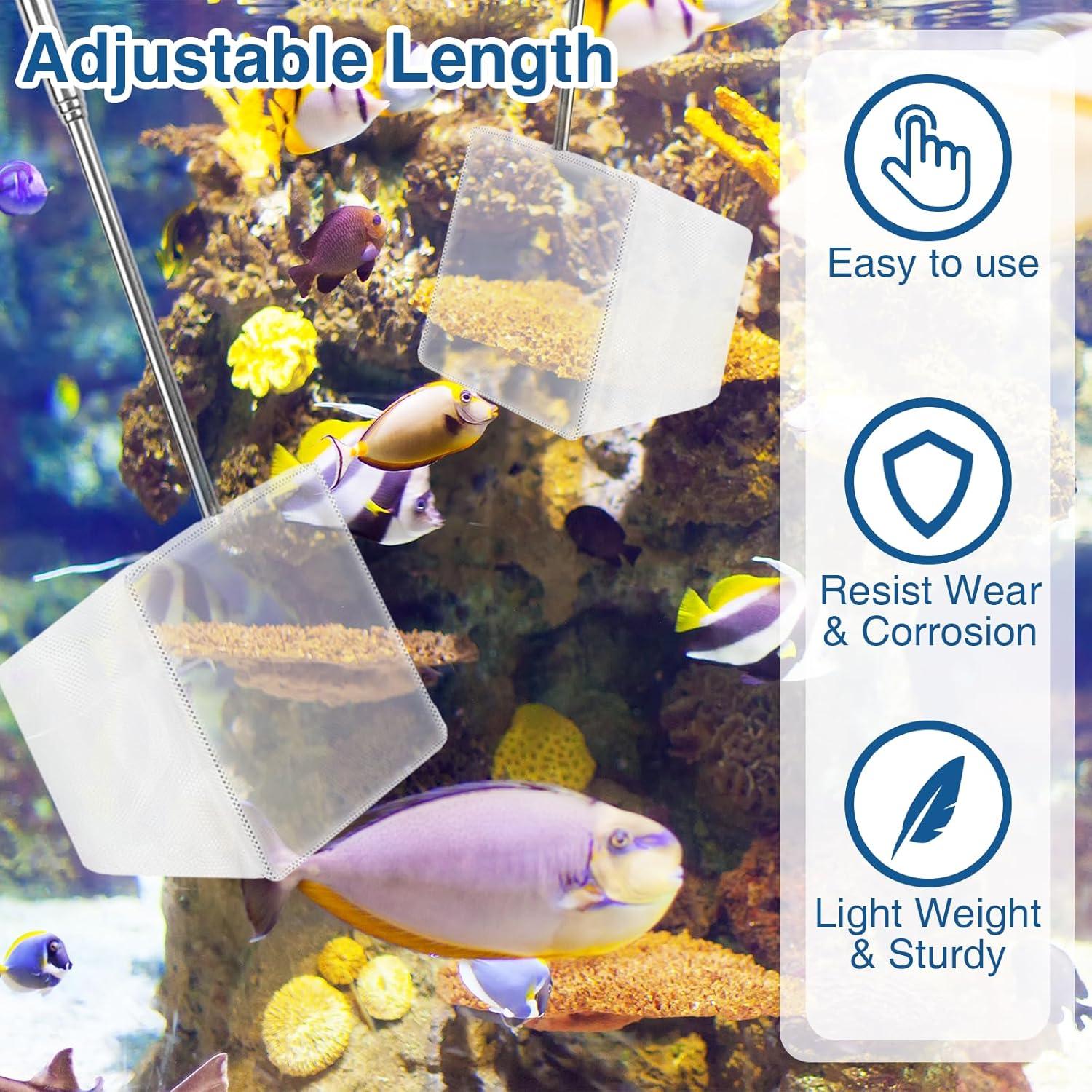 Juego de 4 Redes para Acuario WOJVVK - Nylon y Acero Inoxidable