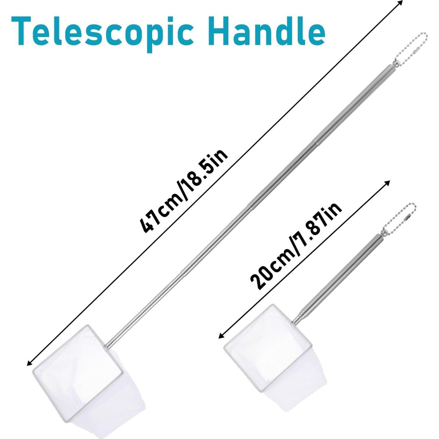 4 Redes de Camarones Skrfren con Mango Extensible Acero Inoxidable
