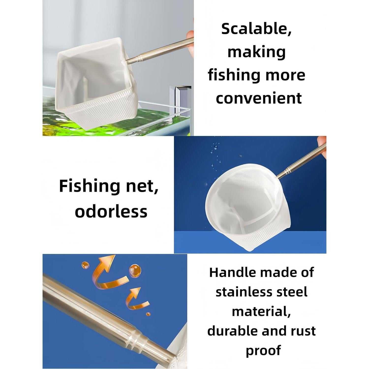 Red para Acuario PAVNSO YW - 2 Piezas, 8cm y 10cm