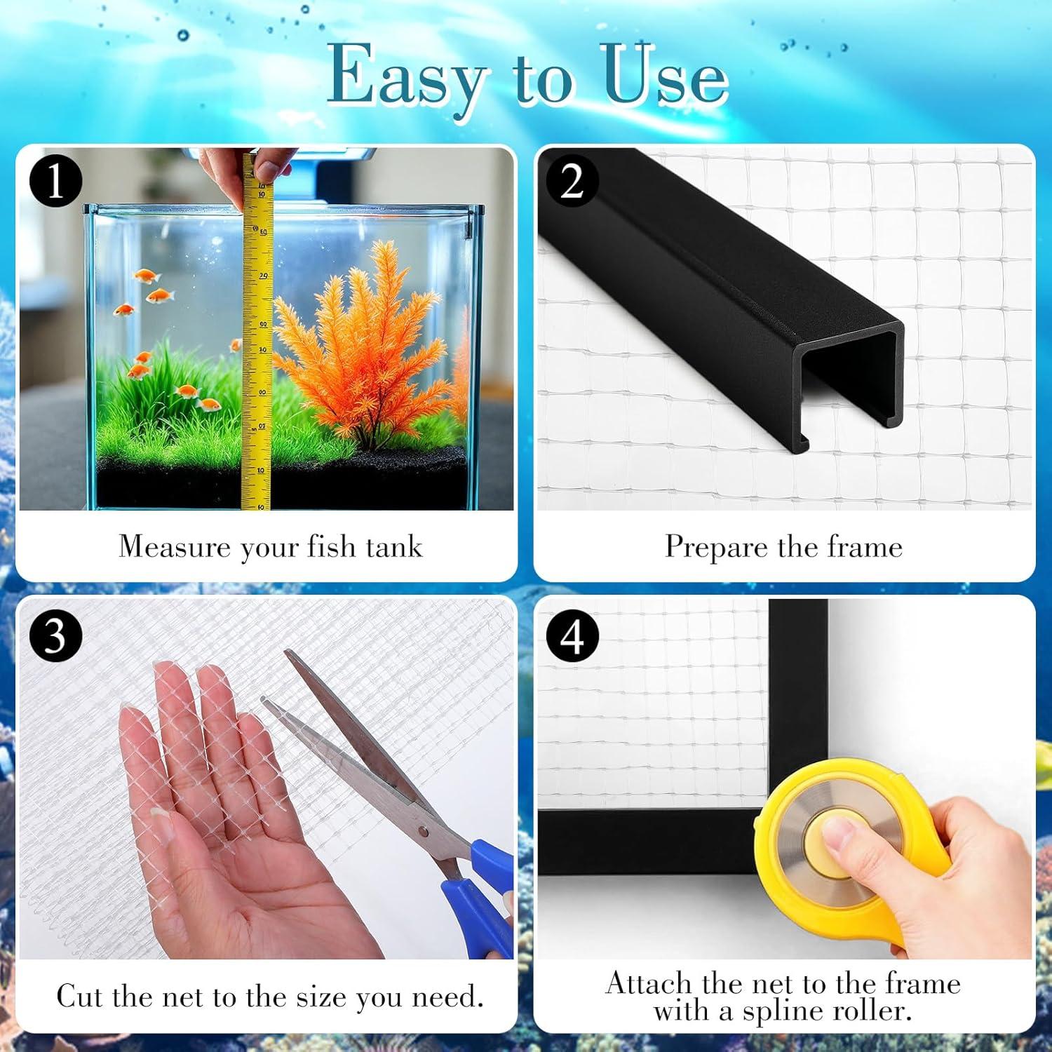 Cubierta de Malla para Acuario Xyembu 1.22 x 1.52 m Plástico