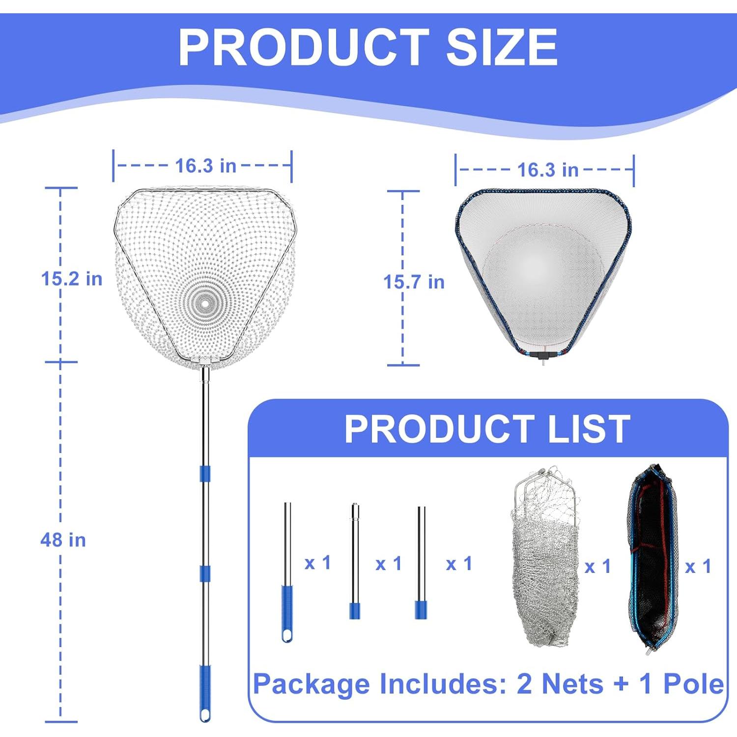 Red para atrapar aves y peces Viscogrip BJW, 2 Pcs, 160.5 cm