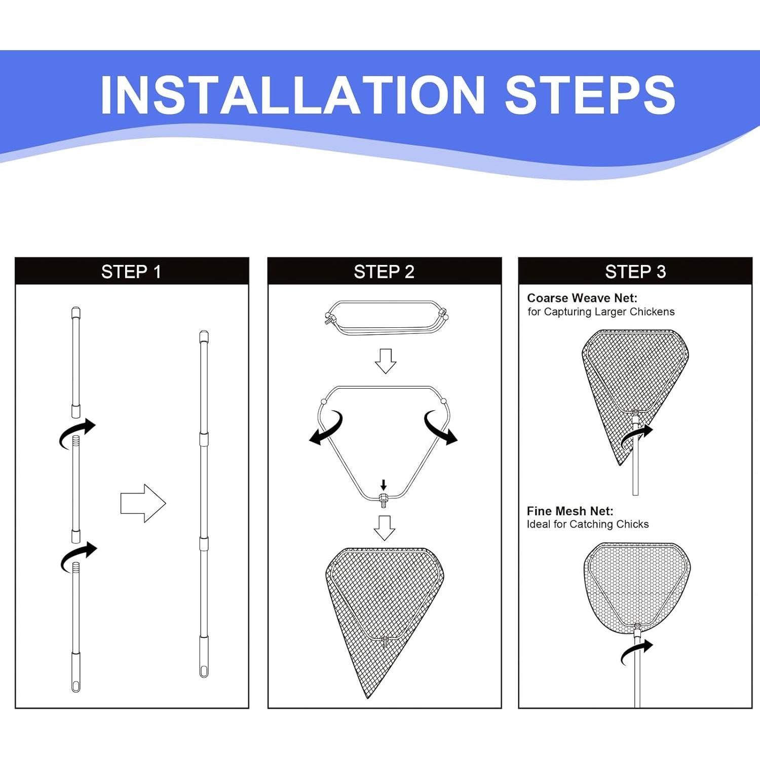 Red para atrapar aves y peces Viscogrip BJW, 2 Pcs, 160.5 cm