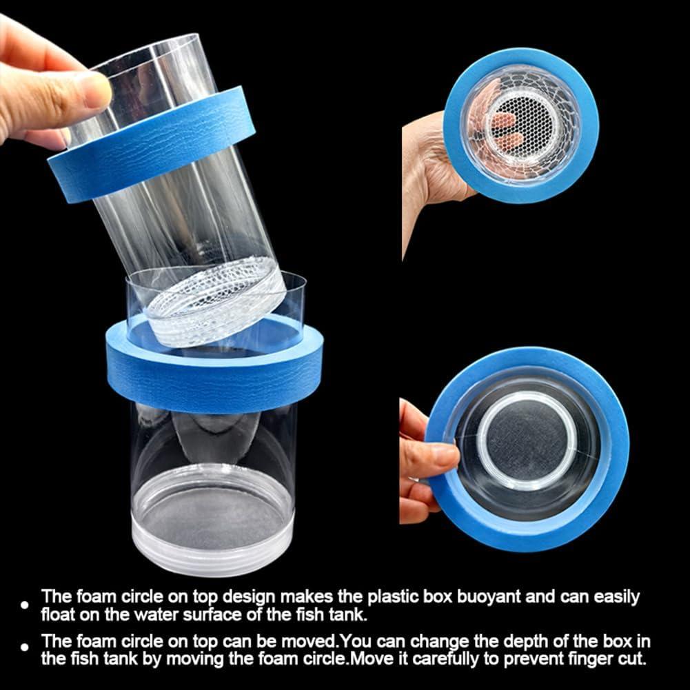 Caja de Incubación Flotante Kirmoo para Peces Bebé Azul Mediana