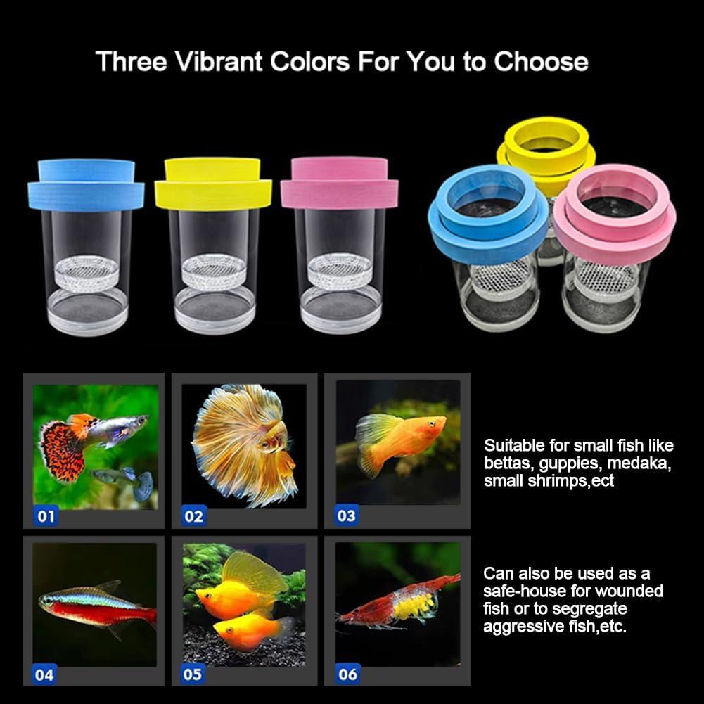 Caja de Incubación Flotante Kirmoo para Peces Bebé Azul Mediana