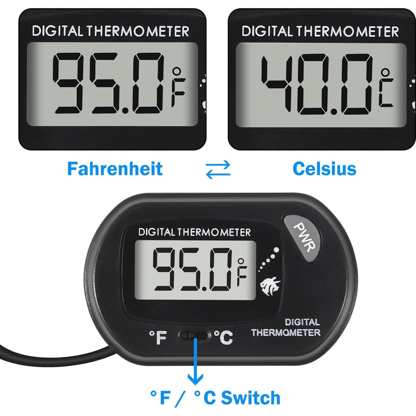 Termómetro Digital para Acuarios Shutao - LCD Resistente al Agua