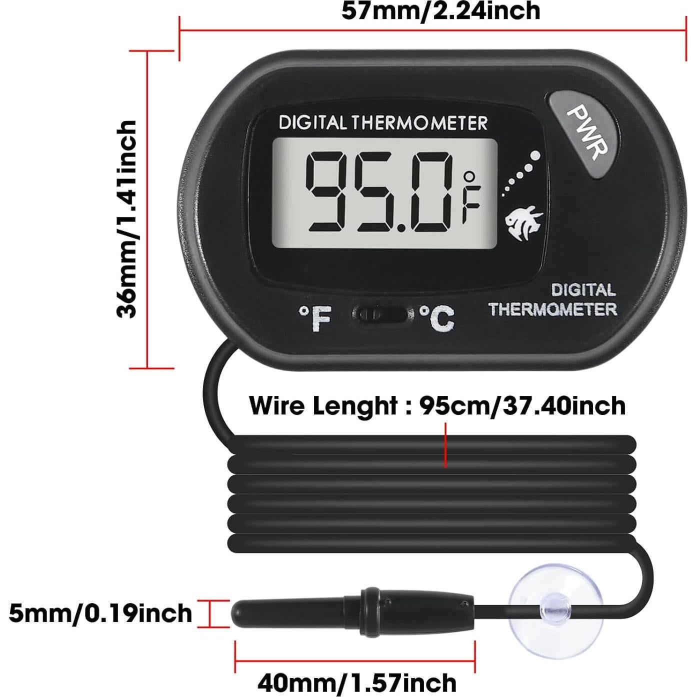 Termómetro Digital para Acuarios Shutao - LCD Resistente al Agua