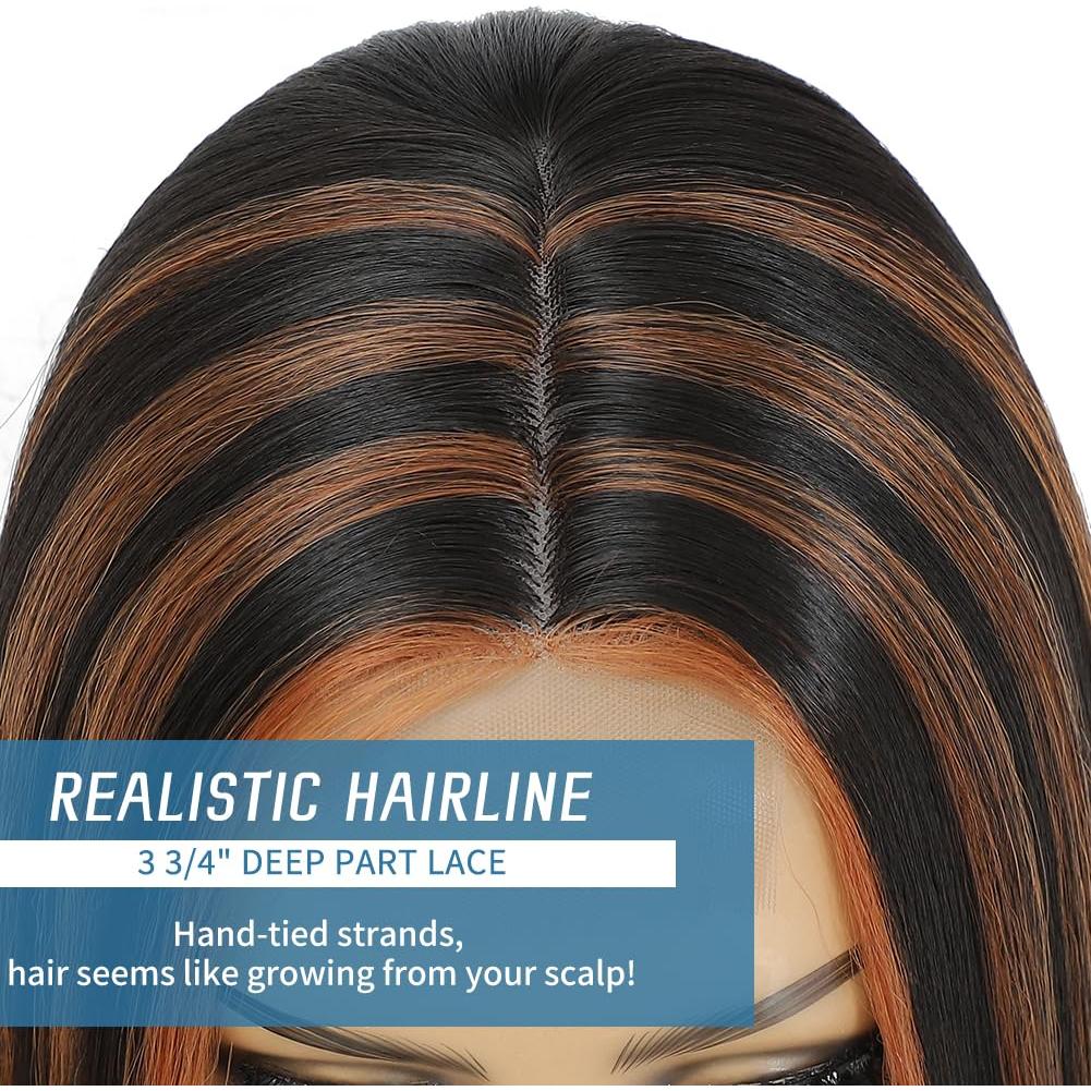 Peluca Bob Sintética Meiliprotea Marrón 38 cm Usar y Listo