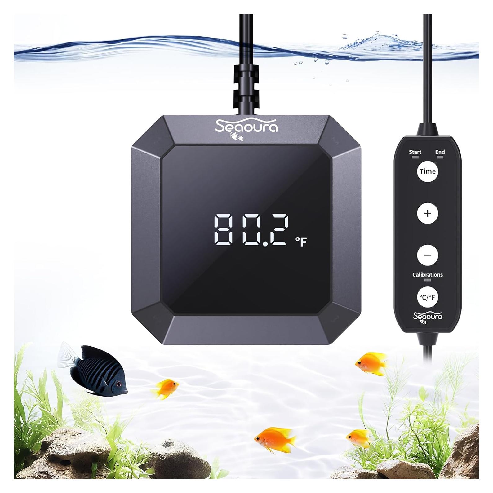 Termómetro Digital de Acuario SEAOURA SR-802 0-50°C USB