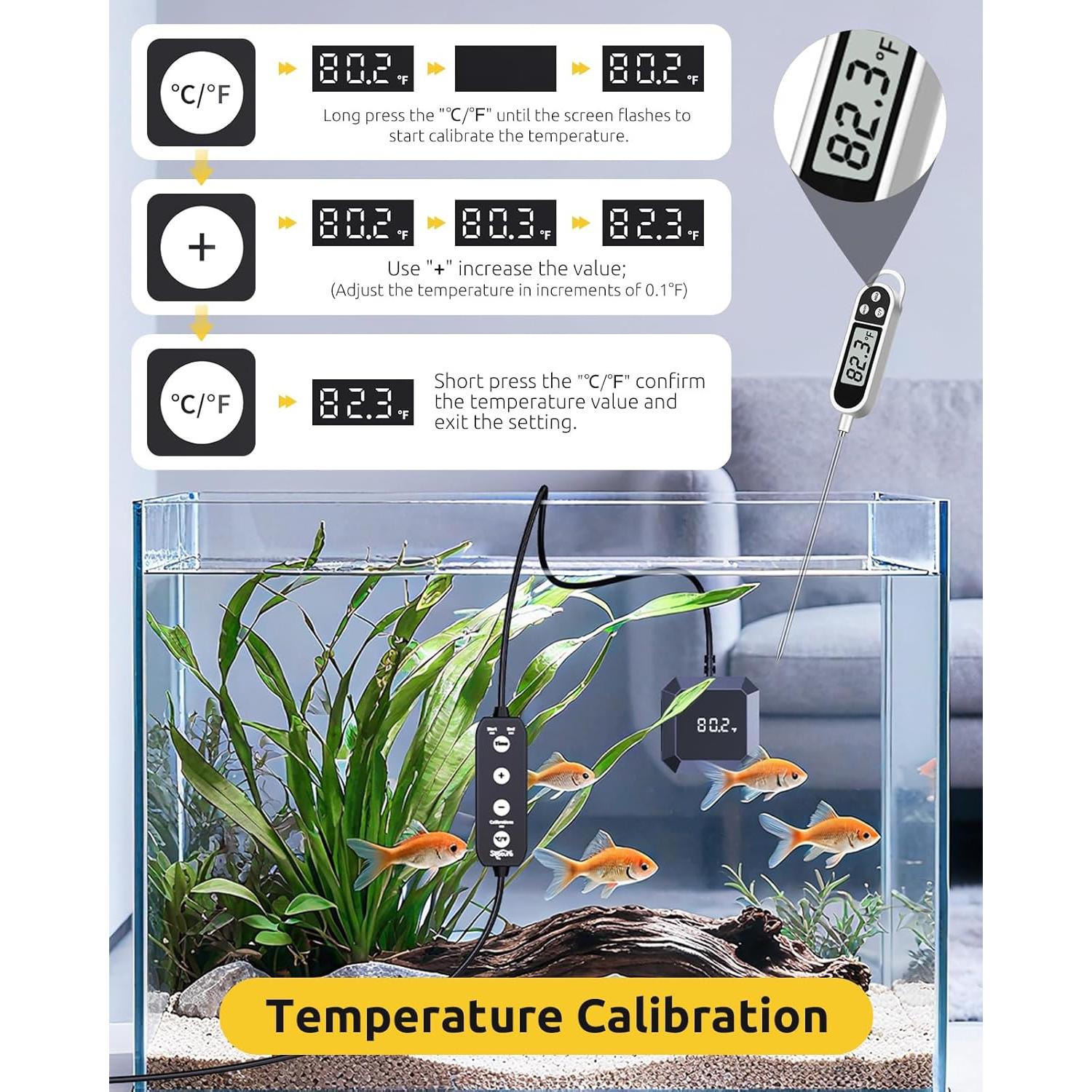 Termómetro Digital de Acuario SEAOURA SR-802 0-50°C USB