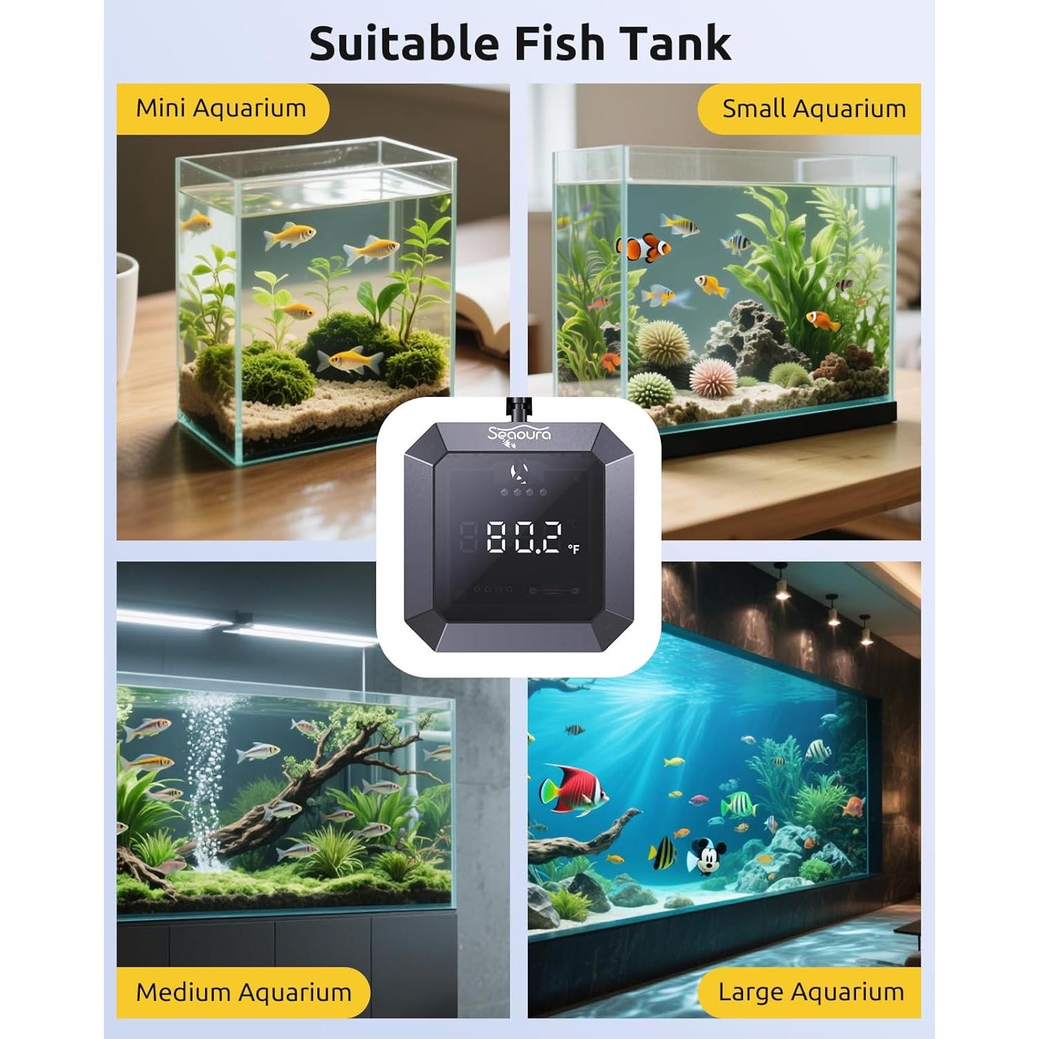 Termómetro Digital de Acuario SEAOURA SR-802 0-50°C USB