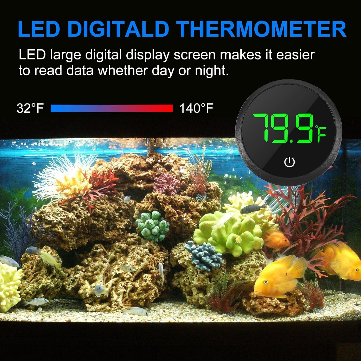 Termómetro Digital para Acuario DORHEA 2 Pcs Pantalla LED