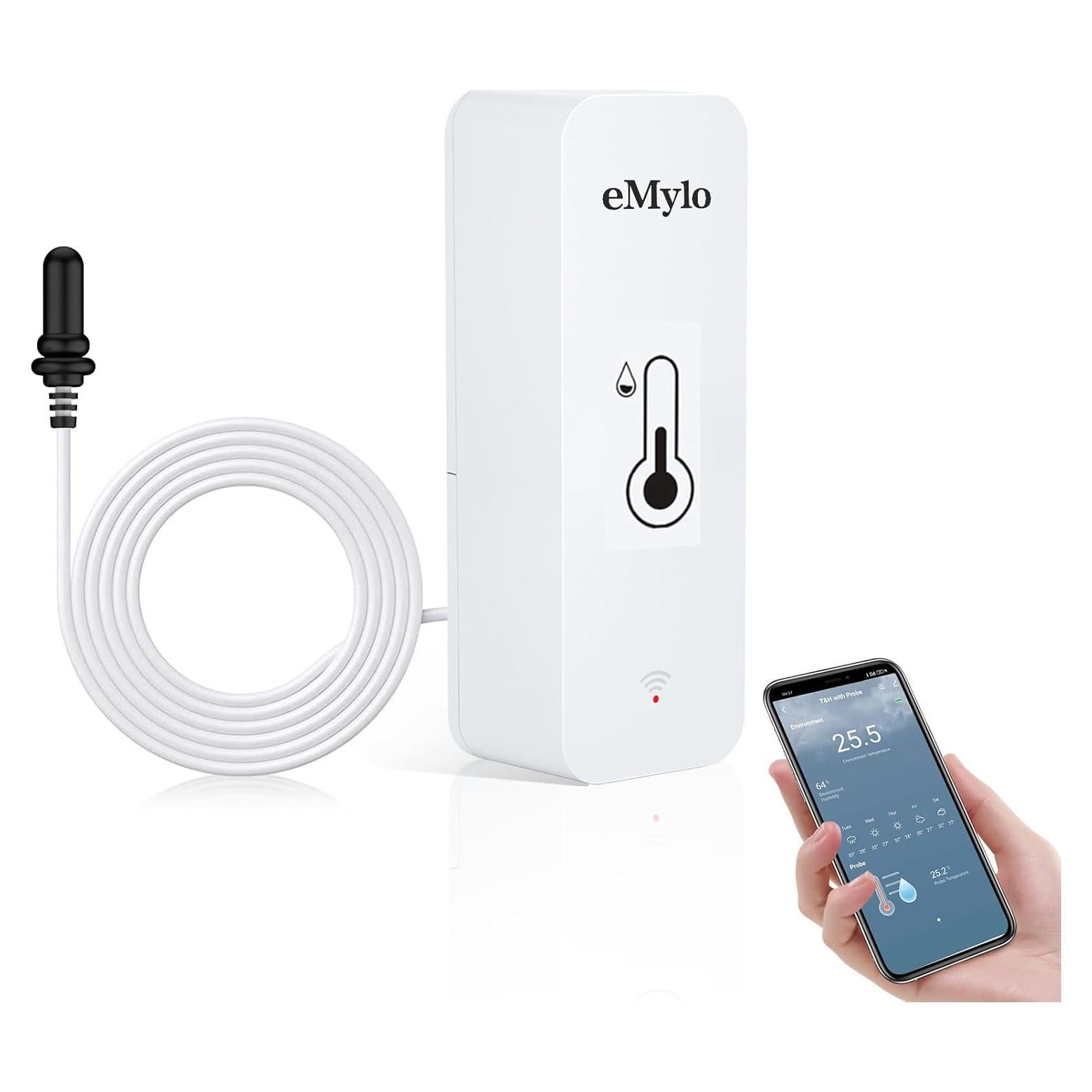 Termómetro Inteligente eMylo para Acuarios y Habitaciones WiFi