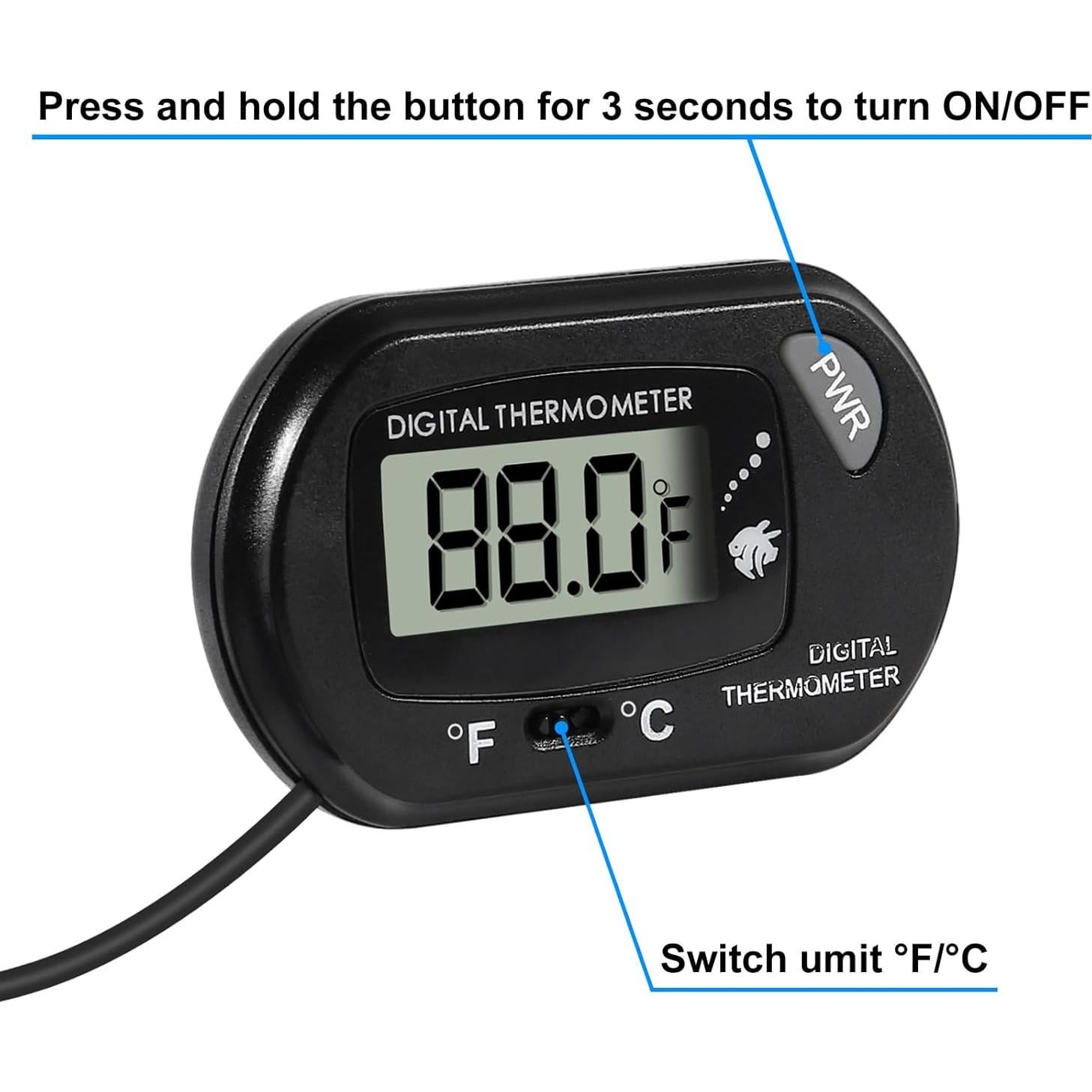 Termómetro Digital de Acuario ACEIRMC 10 Piezas LCD 1.01m