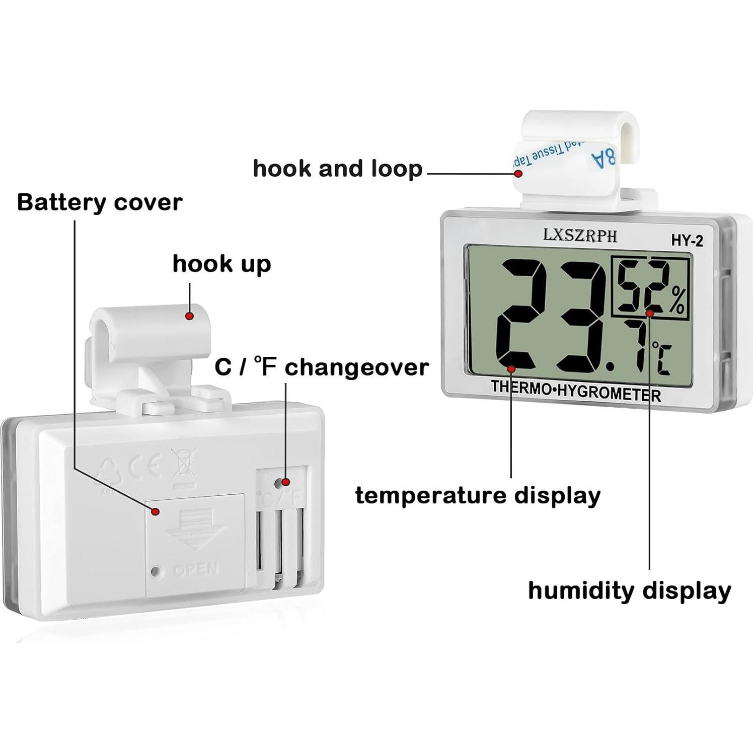 Higrómetro Termómetro Digital Cangda para Reptiles 1 Paquete