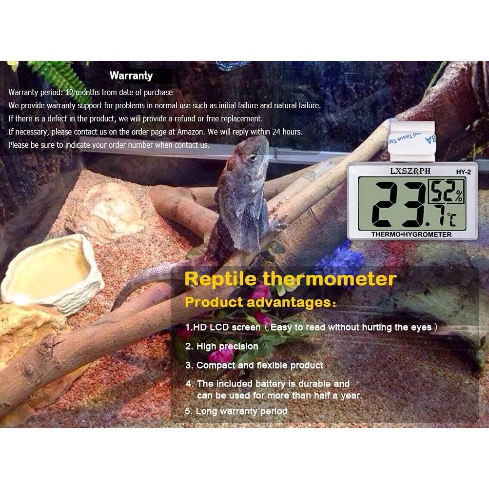 Higrómetro Termómetro Digital Cangda para Reptiles 1 Paquete