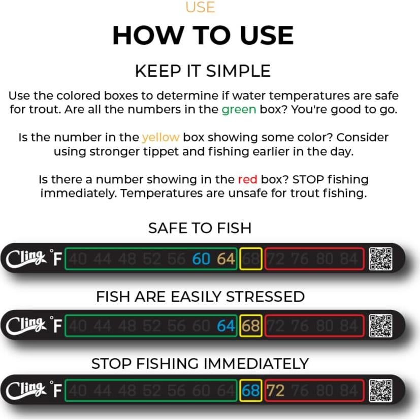 Termómetro de Pesca Adherible Cling - Fácil Lectura y Uso