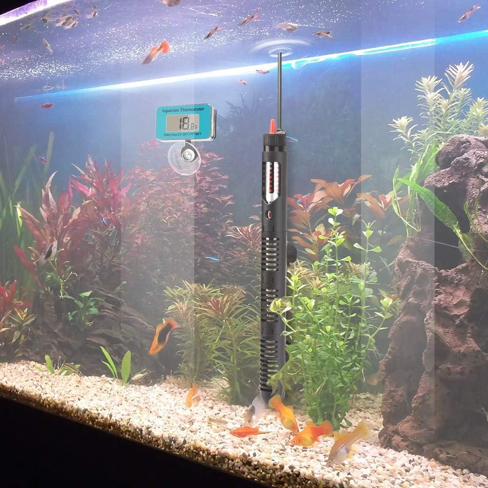 Calentador de Acuario Kinbo 300W con Termómetro y Funda Protectora