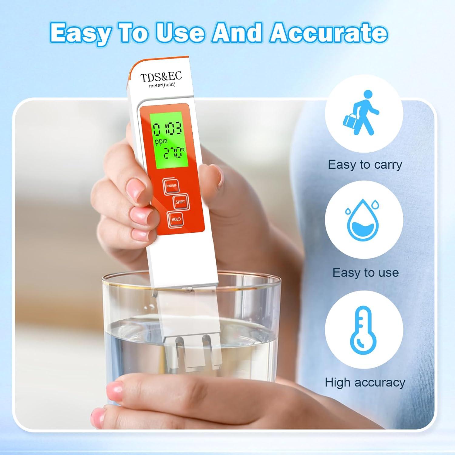 Medidor Digital de Agua TDS 4 en 1 LIKDAY - Temperatura y EC