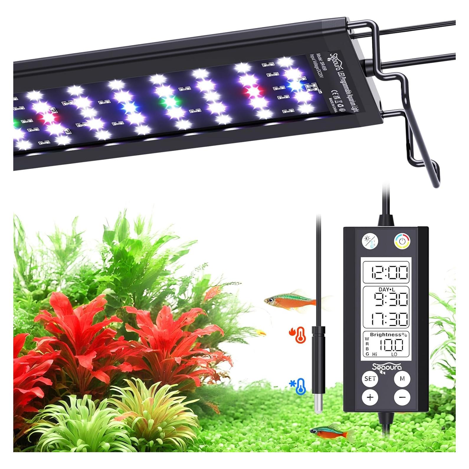 Luz LED para Acuario SEAOURA SR-659, 14W, 30-45cm, Programable