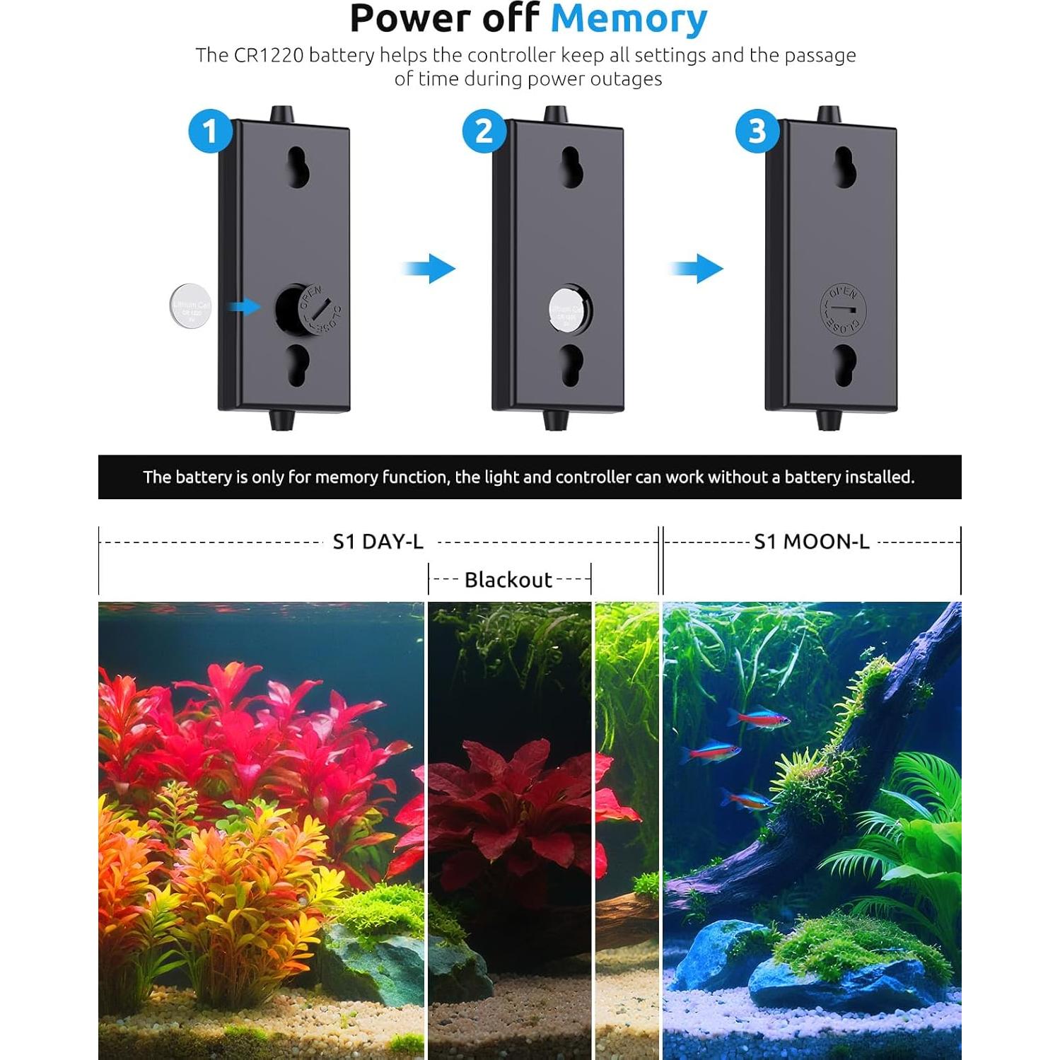 Luz LED para Acuario SEAOURA SR-659, 14W, 30-45cm, Programable