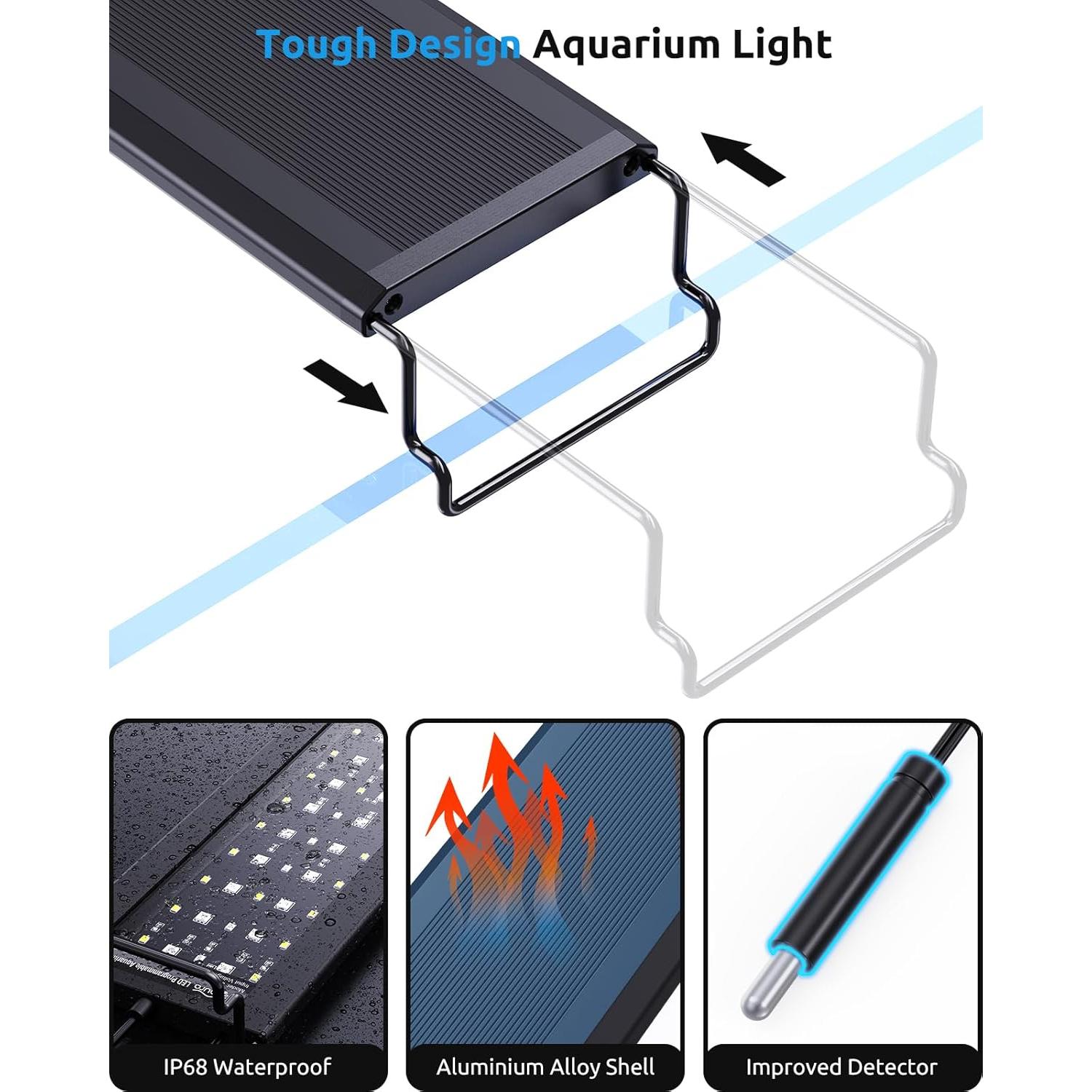 Luz LED para Acuario SEAOURA SR-659, 14W, 30-45cm, Programable