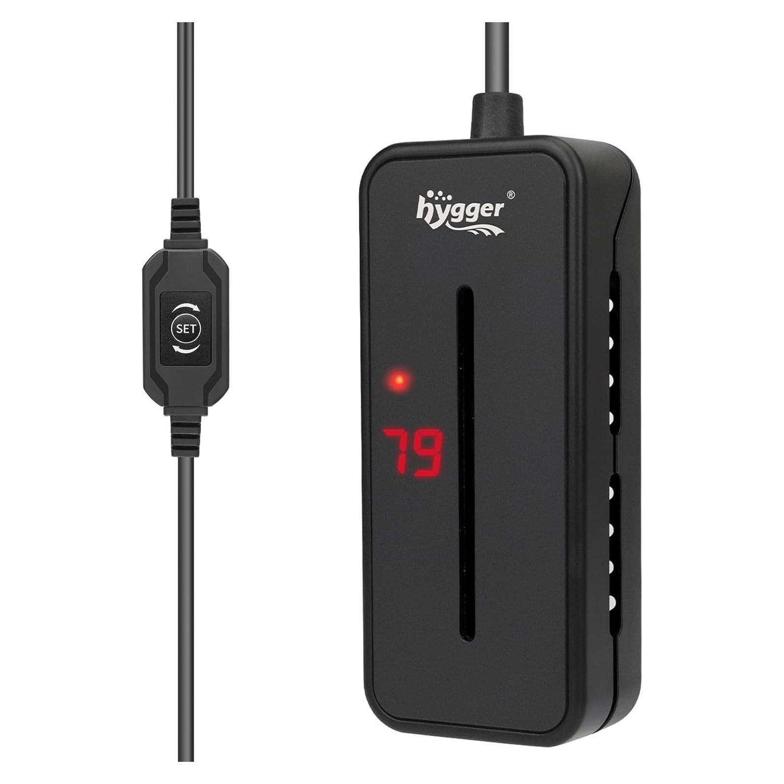 Calentador de Acuario Sumergible Hygger 25W para 7.6-19L