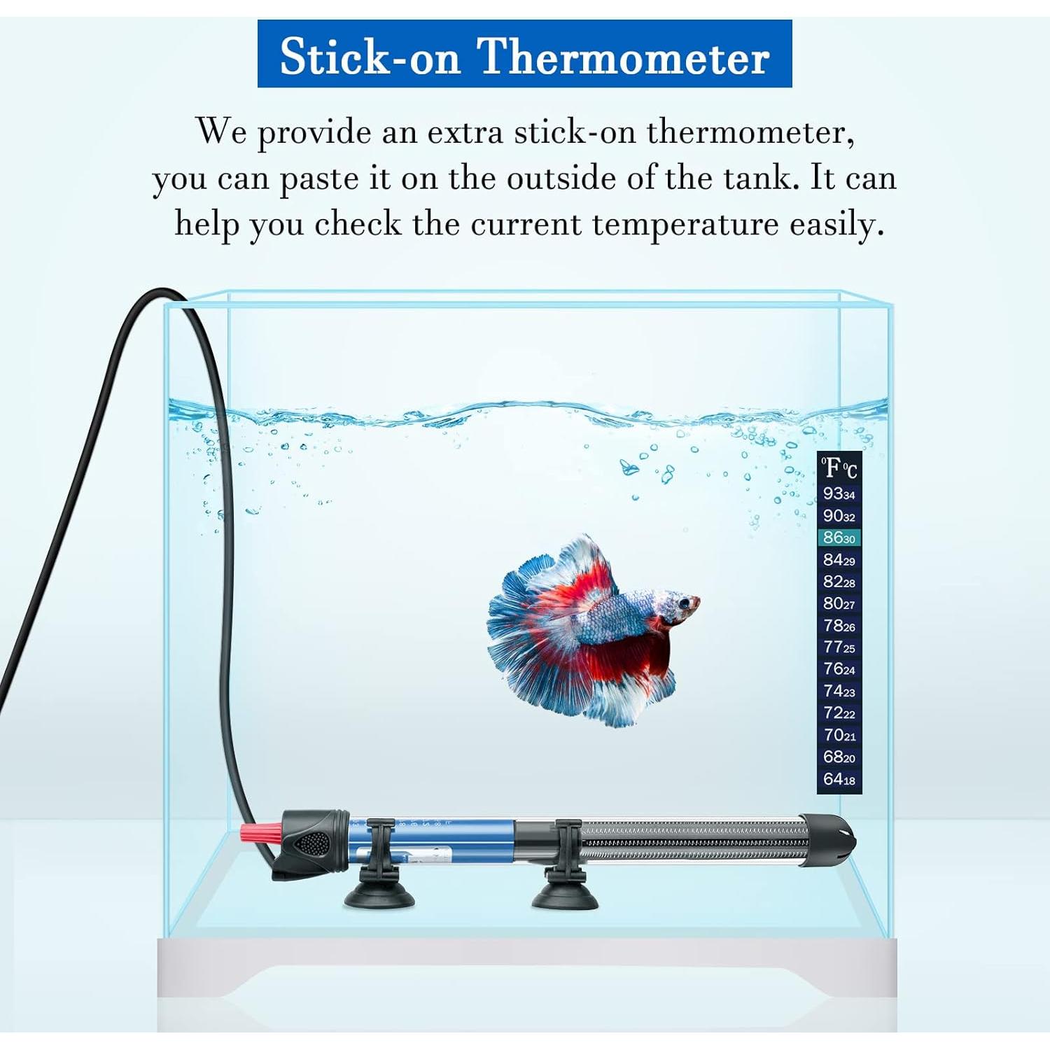 Calentador de Acuario Submersible FEDOUR 100W para 10-30 Galones