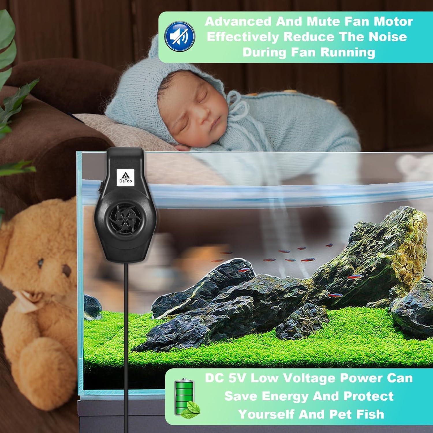 Mini Ventilador Enfriador de Acuario DaToo 3.8-22.7L Silencioso