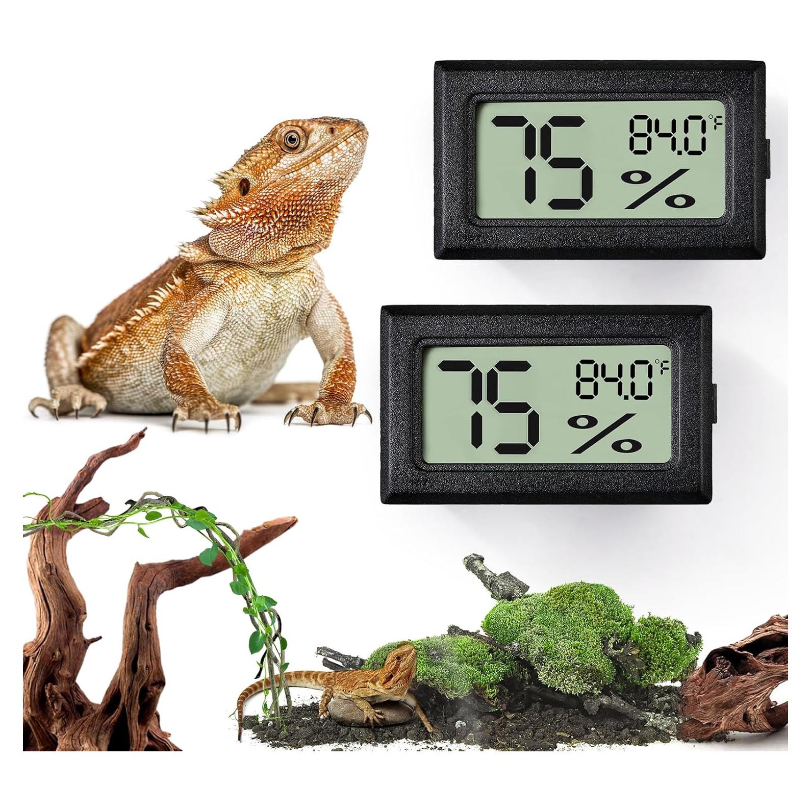 Termómetro y Medidor de Humedad Palksky 2PCS para Reptiles