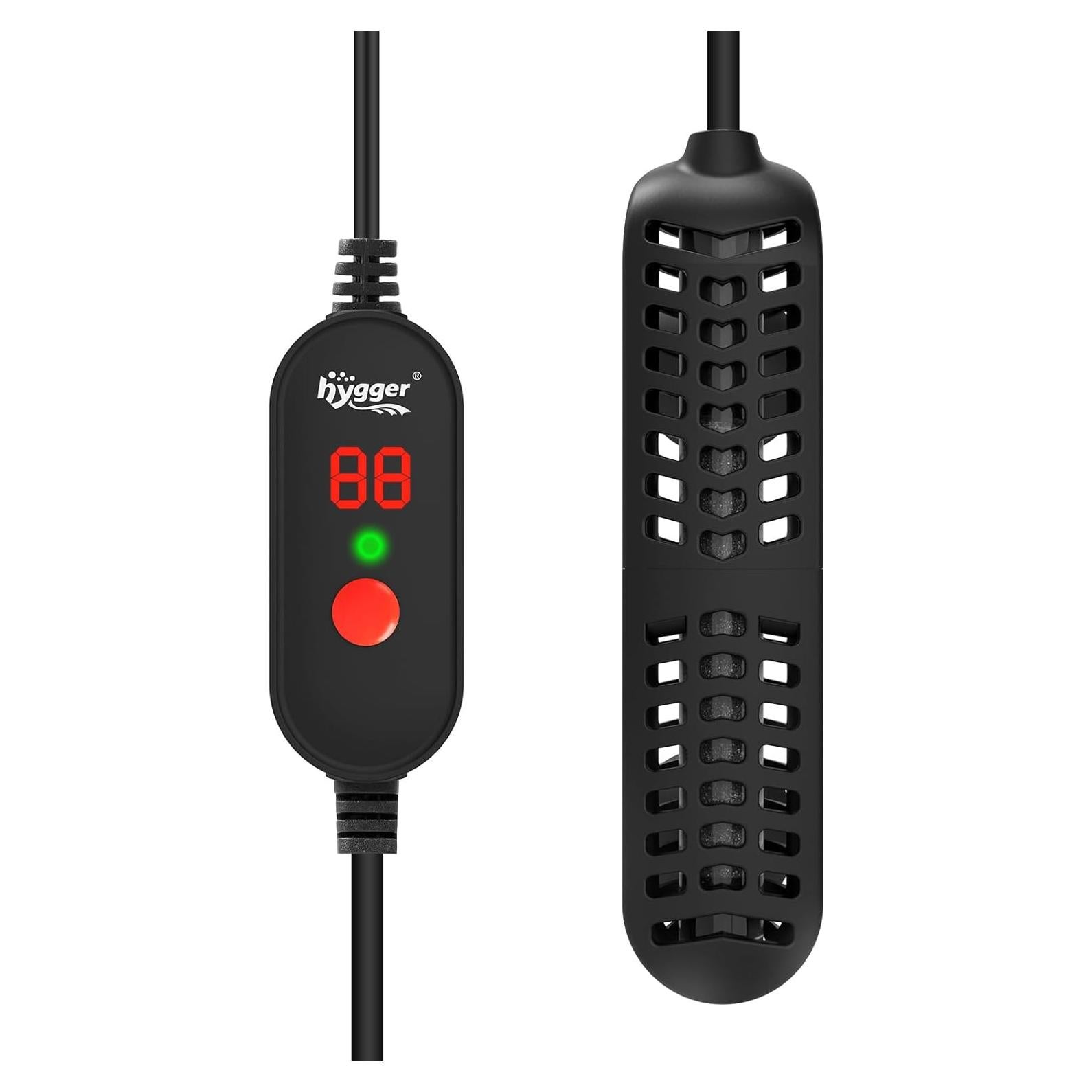 Calentador de Acuario Hygger 50W para Tanques 37-76L