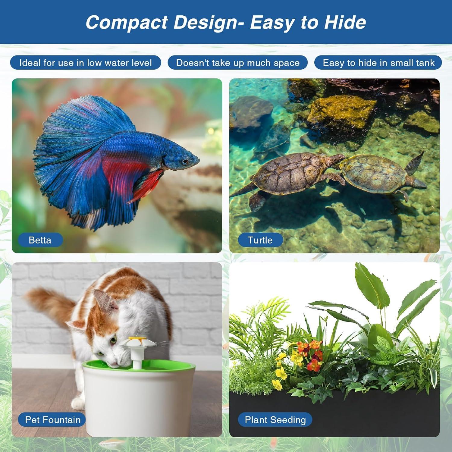 Calentador de Acuario Hygger 50W para Tanques 37-76L