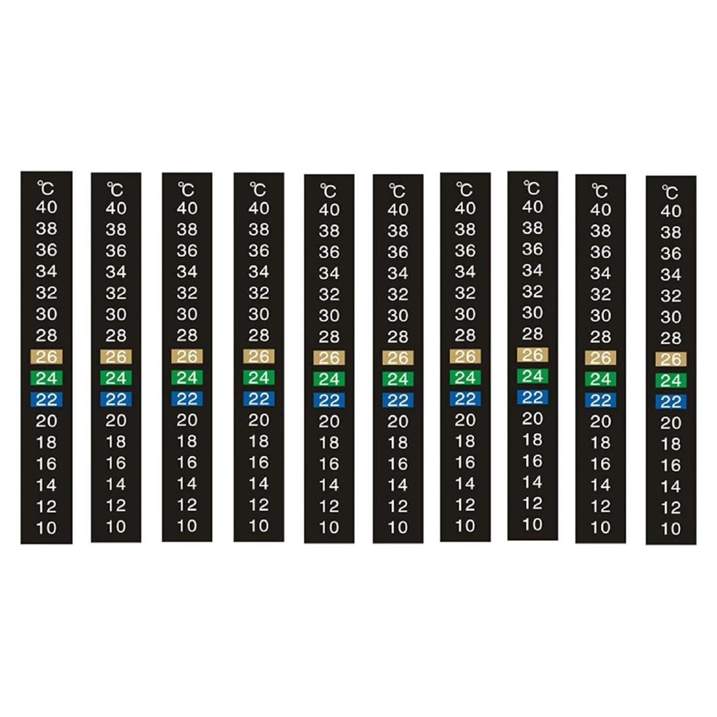 Tiras de Termómetro Adhesivas Generric 10 Piezas 10-40°C