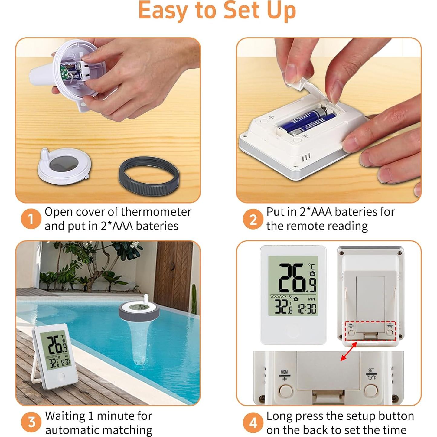 Termómetro Flotante Digital RUNQIN para Piscina y Spa